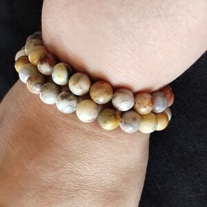 Crazy Lace Agate Bracelets, Handcrafted